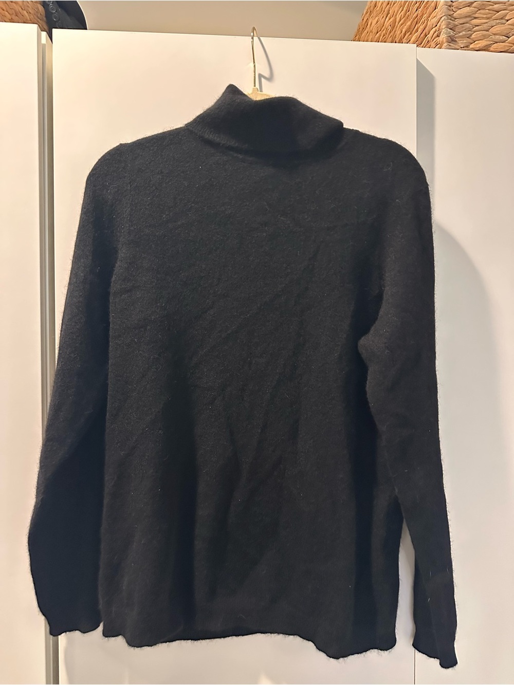 Cashmere Black Turtleneck Sweater